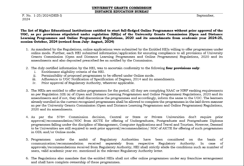 UGC approval document page 1